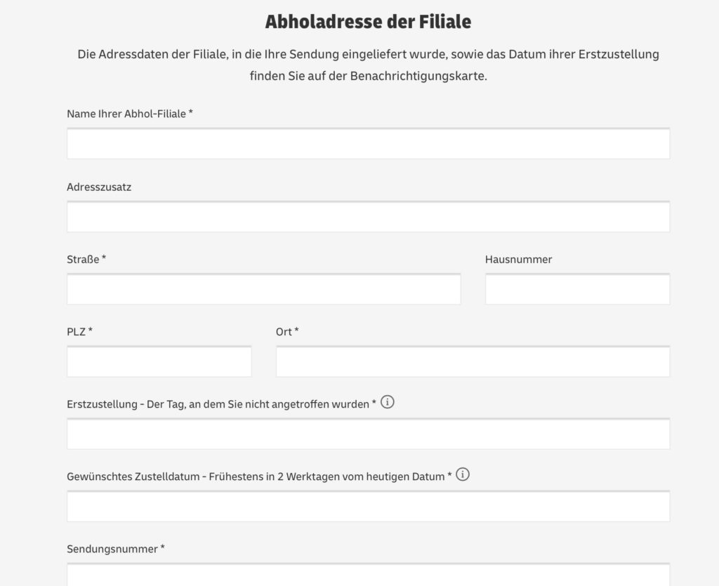 再配達　受け取り先
