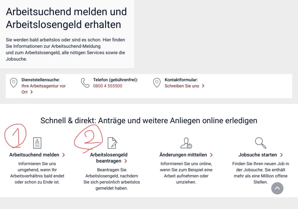 ドイツで失業保険をもらうための手順