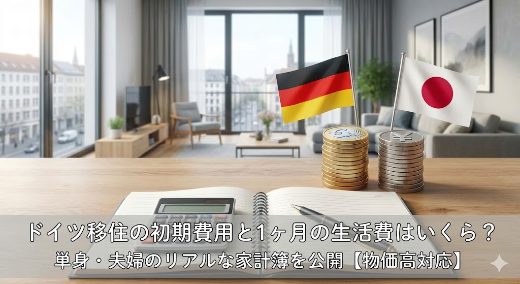 ドイツ移住の初期費用と1ヶ月の生活費はいくら？単身・夫婦
